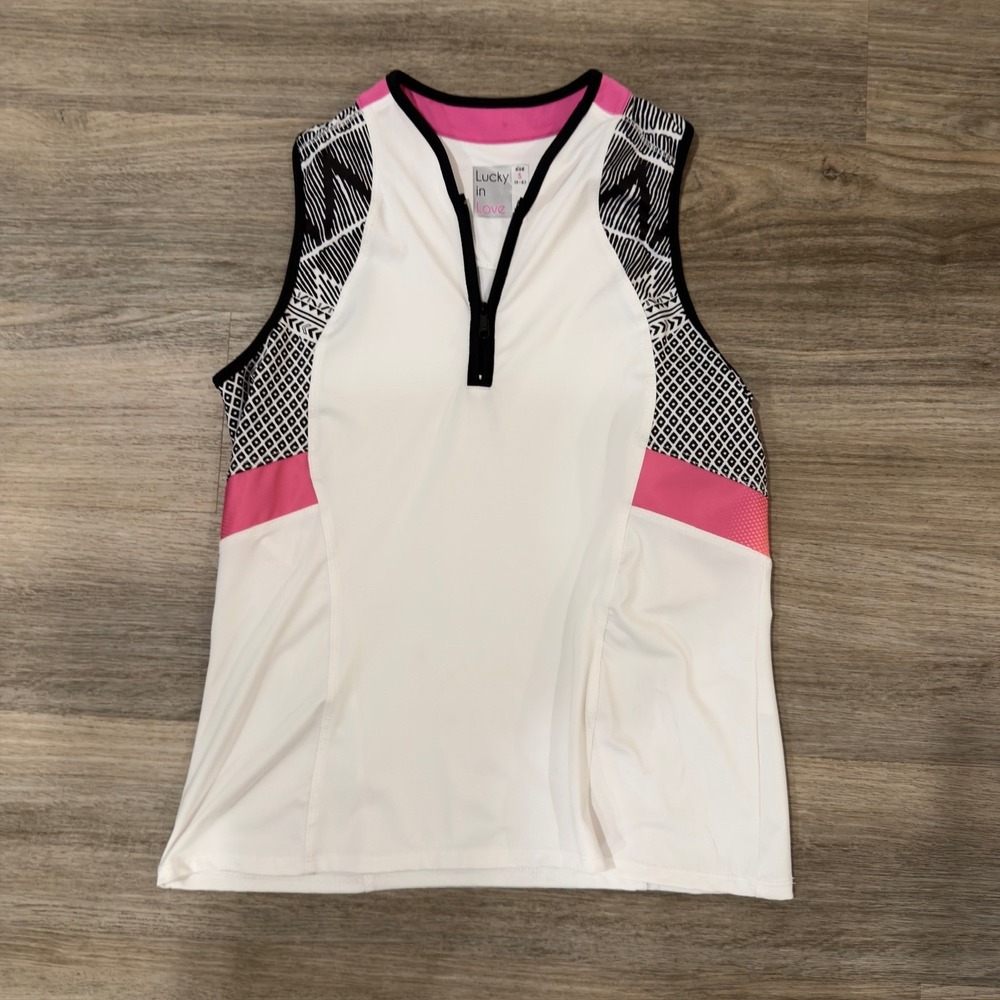 Lucky In Love Santa Fe‎ Glow Long Live Summer Sleeveless Women's Small 4-6 White